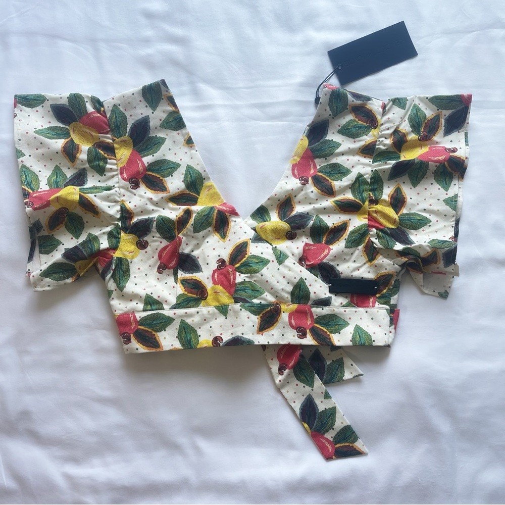 Beautiful Kendall and Kylie brand crop top. Ties at the bottom. New with tags.